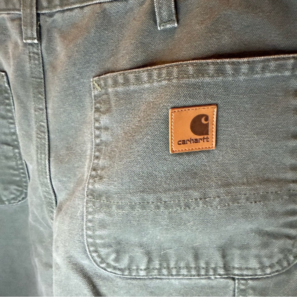 Carhartt Gray Cargo Pants Heavy-Duty Workwear - Picture 5 of 5